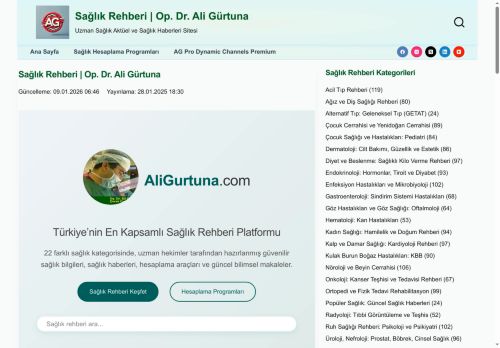 Sağlık Rehberi | Op. Dr. Ali Gürtuna