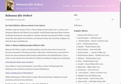 Babamın Şiir Defteri