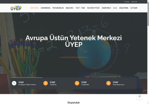 Anadolu Üniversitesi - Üstün Yetenekliler Eğitim Programları Uygulama ve Araştırma Merkezi - ÜYEP