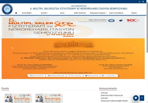 6. Multipl Skleroz'da Fizyoterapi Ve Nörorehabilitasyon Sempozyumu | Gazi Üniversitesi | To Be A Member Of Gazi İs A Privilege