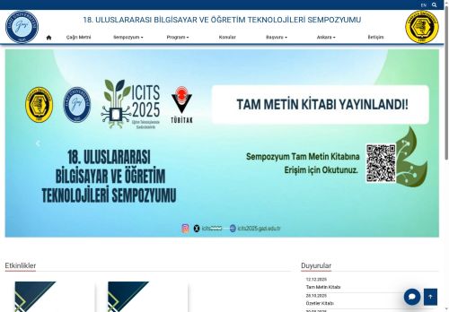 18. Uluslararası Bilgisayar Ve Öğretim Teknolojileri Sempozyumu | Gazili Olmak Ayrıcalıktır