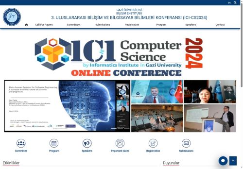 3. Uluslararası Bilişim Ve Bilgisayar Bilimleri Konferansı (ICI-CS2024) | Bilişim Enstitüsü | Gazi Üniversitesi | Gazili Olmak Ayrıcalıktır
