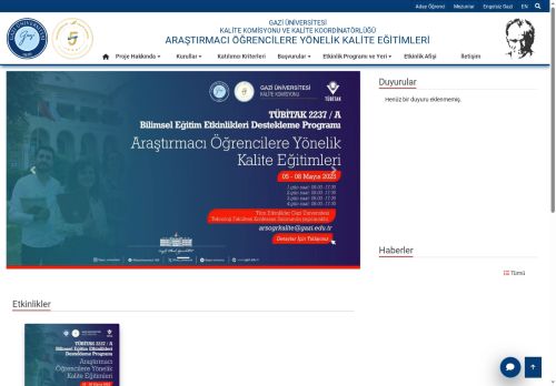 Araştırmacı Öğrencilere Yönelik Kalite Eğitimleri | Kalite Komisyonu Ve Kalite Koordinatörlüğü | Gazi Üniversitesi | Gazili Olmak Ayrıcalıktır