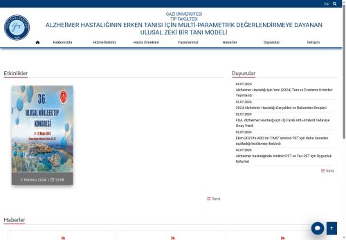 Alzheimer Hastalığının Erken Tanısı İçin Multi-Parametrik Değerlendirmeye Dayanan Ulusal Zeki Bir Tanı Modeli | Tıp Fakültesi | Gazi Üniversitesi | Gazili Olmak Ayrıcalıktır