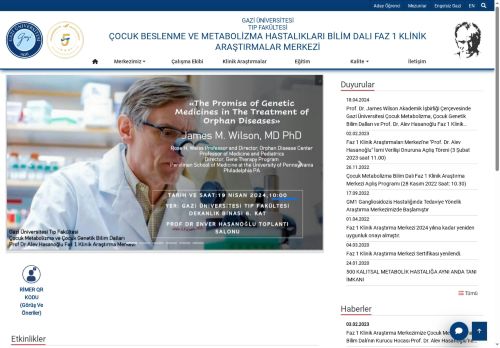 Çocuk Beslenme Ve Metabolizma Hastalıkları Bilim Dalı Faz 1 Klinik Araştırmalar Merkezi | Tıp Fakültesi | Gazi Üniversitesi | Gazili Olmak Ayrıcalıktır