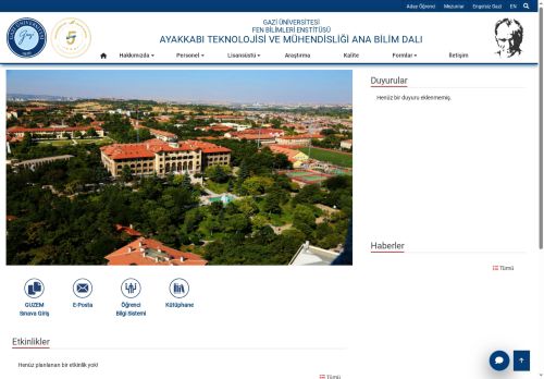 Ayakkabı Teknolojisi Ve Mühendisliği Ana Bilim Dalı | Fen Bilimleri Enstitüsü | Gazi Üniversitesi | Gazili Olmak Ayrıcalıktır