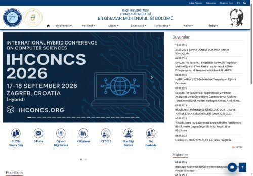 Bilgisayar Mühendisliği Bölümü | Teknoloji Fakültesi | Gazi Üniversitesi | Gazili Olmak Ayrıcalıktır