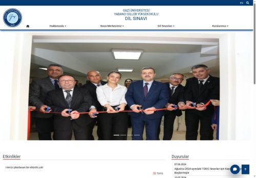 Dil Sınavı | Yabancı Diller Yüksekokulu | Gazi Üniversitesi | Gazili Olmak Ayrıcalıktır