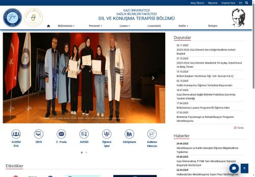 Dil Ve Konuşma Terapisi Bölümü | Sağlık Bilimleri Fakültesi | Gazi Üniversitesi | Gazili Olmak Ayrıcalıktır