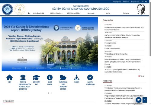Eğitim-Öğretim Kurum Koordinatörlüğü | Gazi Üniversitesi | Gazili Olmak Ayrıcalıktır