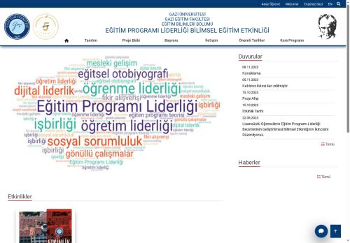 Eğitim Programı Liderliği Bilimsel Eğitim Etkinliği | Eğitim Bilimleri Bölümü | Gazi Eğitim Fakültesi | Gazi Üniversitesi | Gazili Olmak Ayrıcalıktır
