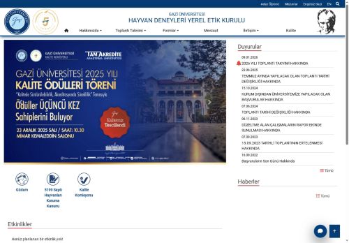 Hayvan Deneyleri Yerel Etik Kurulu | Gazi Üniversitesi | Gazili Olmak Ayrıcalıktır