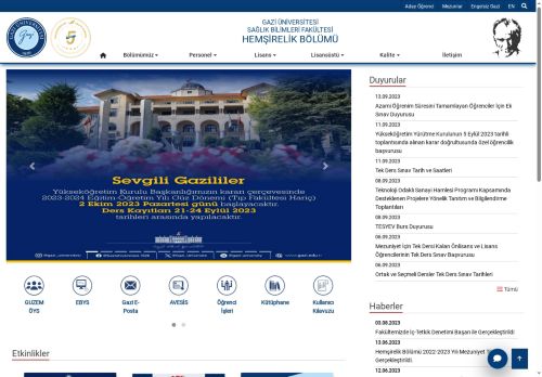 Hemşirelik Bölümü | Sağlık Bilimleri Fakültesi | Gazi Üniversitesi | Gazili Olmak Ayrıcalıktır