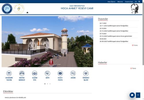 Hoca Ahmet Yesevi Cami | Gazi Üniversitesi | Gazili Olmak Ayrıcalıktır