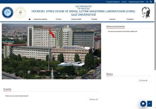 Hücresel Stres Cevabı Ve Sinyal İletimi Araştırma Laboratuvarı (CSRS)-Gazi Üniversitesi | Tıp Fakültesi | Gazi Üniversitesi | To Be A Member Of Gazi İs A Privilege