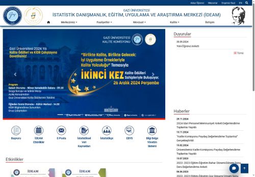 İstatistik Danışmanlık, Eğitim, Uygulama Ve Araştırma Merkezi (İDEAM) | Gazi Üniversitesi | Gazili Olmak Ayrıcalıktır