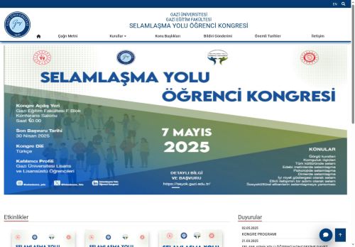 Selamlaşma Yolu Öğrenci Kongresi | Gazi Eğitim Fakültesi | Gazi Üniversitesi | Gazili Olmak Ayrıcalıktır