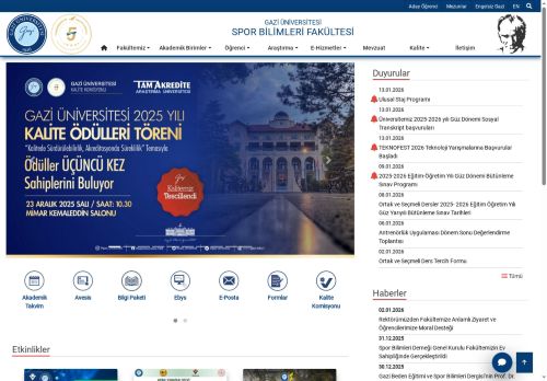 Spor Bilimleri Fakültesi | Gazi Üniversitesi | Gazili Olmak Ayrıcalıktır