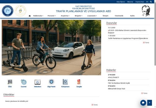 Trafik Planlaması Ve Uygulaması ABD | Fen Bilimleri Enstitüsü | Gazi Üniversitesi | Gazili Olmak Ayrıcalıktır