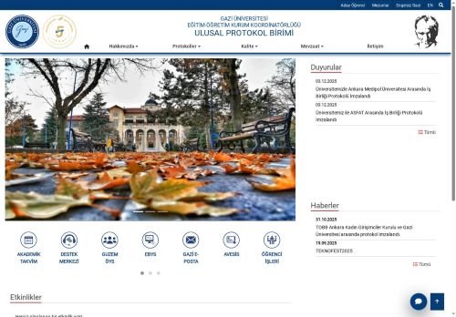 Ulusal Protokol Birimi | Eğitim-Öğretim Kurum Koordinatörlüğü | Gazi Üniversitesi | Gazili Olmak Ayrıcalıktır