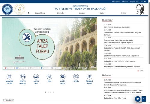 Yapı İşleri Ve Teknik Daire Başkanlığı | Gazi Üniversitesi | Gazili Olmak Ayrıcalıktır