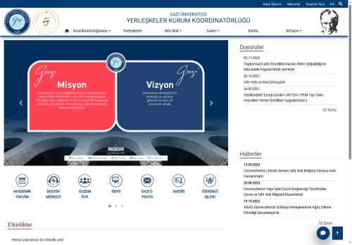 Yerleşkeler Kurum Koordinatörlüğü | Gazi Üniversitesi | Gazili Olmak Ayrıcalıktır