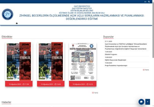 Zihinsel Becerilerin Ölçülmesinde Açık Uçlu Soruların Hazırlanması Ve Puanlanması: Değerlendirici Eğitimi | Eğitimde Ölçme Ve Değerlendirme Ana Bilim Dalı | Eğitim Bilimleri Bölümü | Gazi Eğitim Fakültesi | Gazi Üniversitesi | Gazili Olmak Ayrıcalıktır