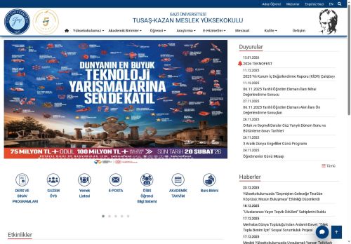 Kariyer Günleri & Mezuniyet Buluşması | TUSAŞ-Kazan Meslek Yüksekokulu | Gazi Üniversitesi