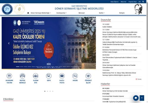 Döner Sermaye İşletme Müdürlüğü | Gazi Üniversitesi | Gazili Olmak Ayrıcalıktır