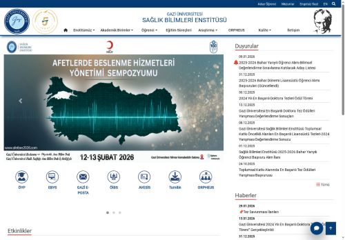 Sağlık Bilimleri Enstitüsü | Gazi Üniversitesi | Gazili Olmak Ayrıcalıktır