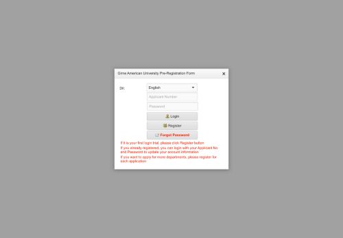 Girne Amerikan Üniversitesi Ön Kayıt Formu