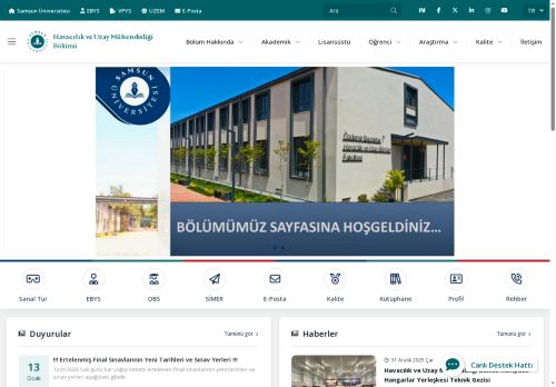 Samsun Üniversitesi - Havacılık ve Uzay Mühendisliği Bölümü