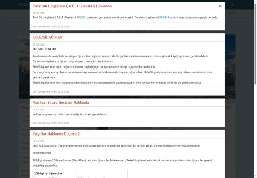 İnşaat Mühendisliği Bölümü | Eskişehir Osmangazi Üniversitesi - Anasayfa