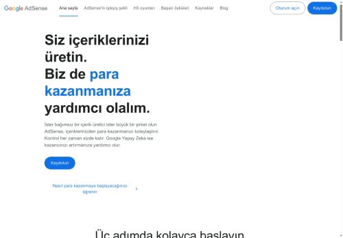 Para kazanma özelliğiyle web sitenizden kazanç elde edin - Google AdSense