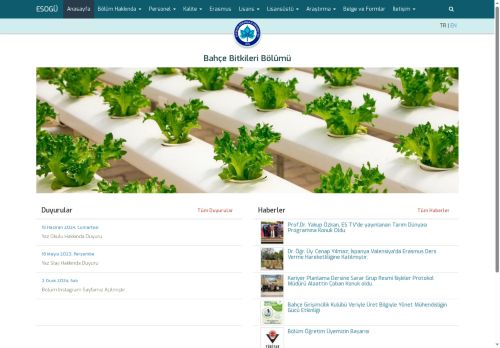 Bahçe Bitkileri Bölümü | Eskişehir Osmangazi Üniversitesi - Lisans