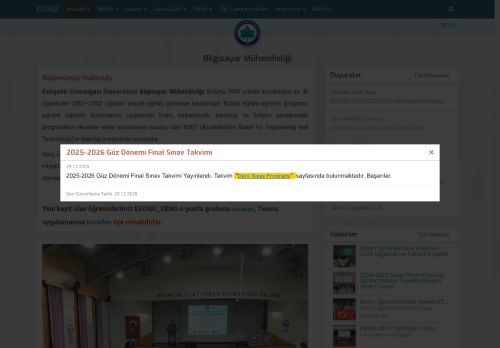 Bilgisayar Mühendisliği | Eskişehir Osmangazi Üniversitesi - Anasayfa