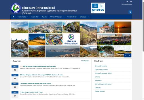 Anasayfa | Kadın ve Aile Çalışmaları Uygulama ve Araştırma Merkezi (GÜKAM)