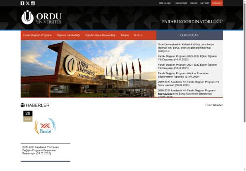 T.C. Ordu Üniversitesi FARABİ KOORDİNATÖRLÜĞÜ