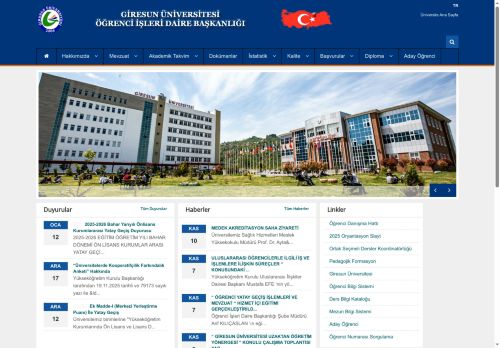 2025-2026 AKADEMİK TAKVİMLER | GİRESUN ÜNİVERSİTESİ
