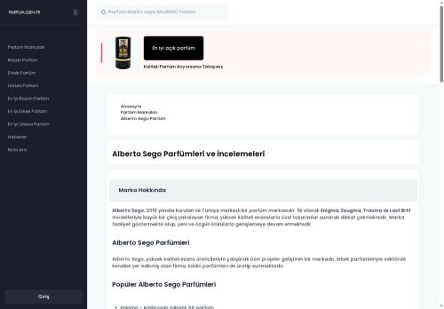 Alberto Sego Parfüm | En İyi Alberto Sego Kadın ve Erkek Parfümleri İncelemesi