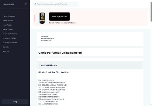 Gloria Parfüm | En İyi Gloria Kadın ve Erkek Parfümleri İncelemesi