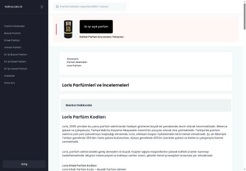 Loris Parfüm | En İyi Loris Kadın ve Erkek Parfümleri İncelemesi