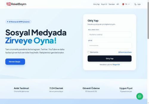 Giriş Yap - RoketBayim SMM Panel