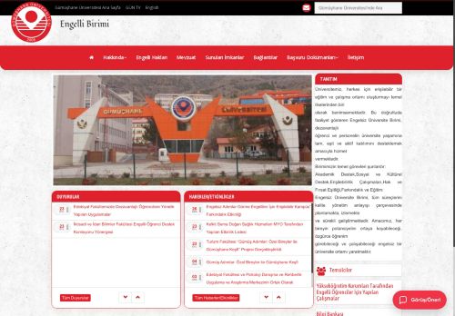 Engelli Birimi - Gümüşhane Üniversitesi