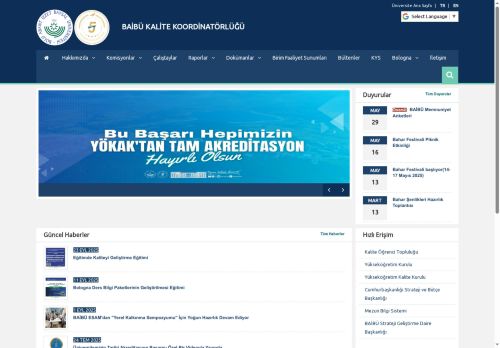 Ana Sayfa | BAİBÜ KALİTE KOORDİNATÖRLÜĞÜ
