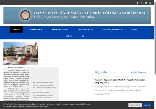 Yaşam Boyu Öğrenme ve Yetişkin Eğitimi Bölümü – Ankara Üniversitesi Eğitim Fakültesi