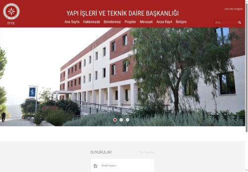 Yapı İşleri ve Teknik Daire Başkanlığı – İzmir Yüksek Teknoloji Enstitüsü