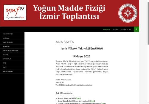 Yoğun Madde Fiziği | İzmir Yüksek Teknoloji Enstitüsü