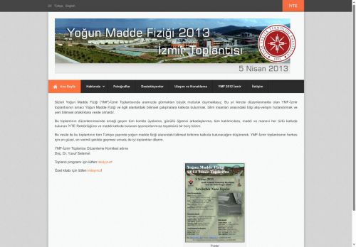 Yoğun Madde Fiziği 2013 – İzmir Yüksek Teknoloji Enstitüsü