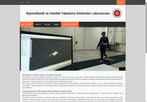 Biyomekanik ve Hareket Yakalama Sistemleri Laboratuvarı – İzmir Yüksek Teknoloji Enstitüsü